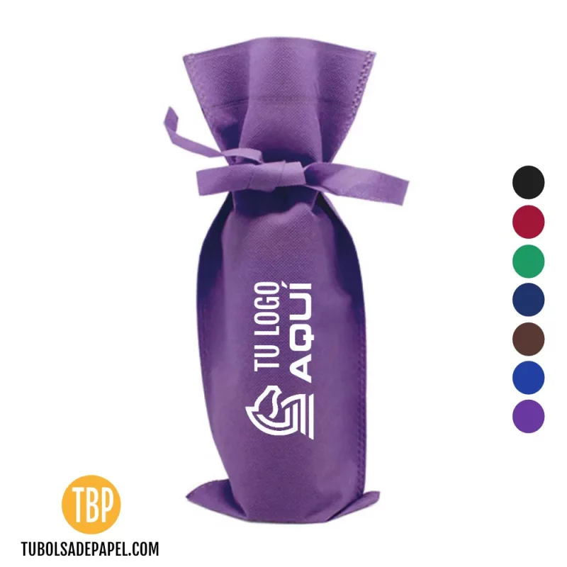 Bolsa para botellas lila personalizada