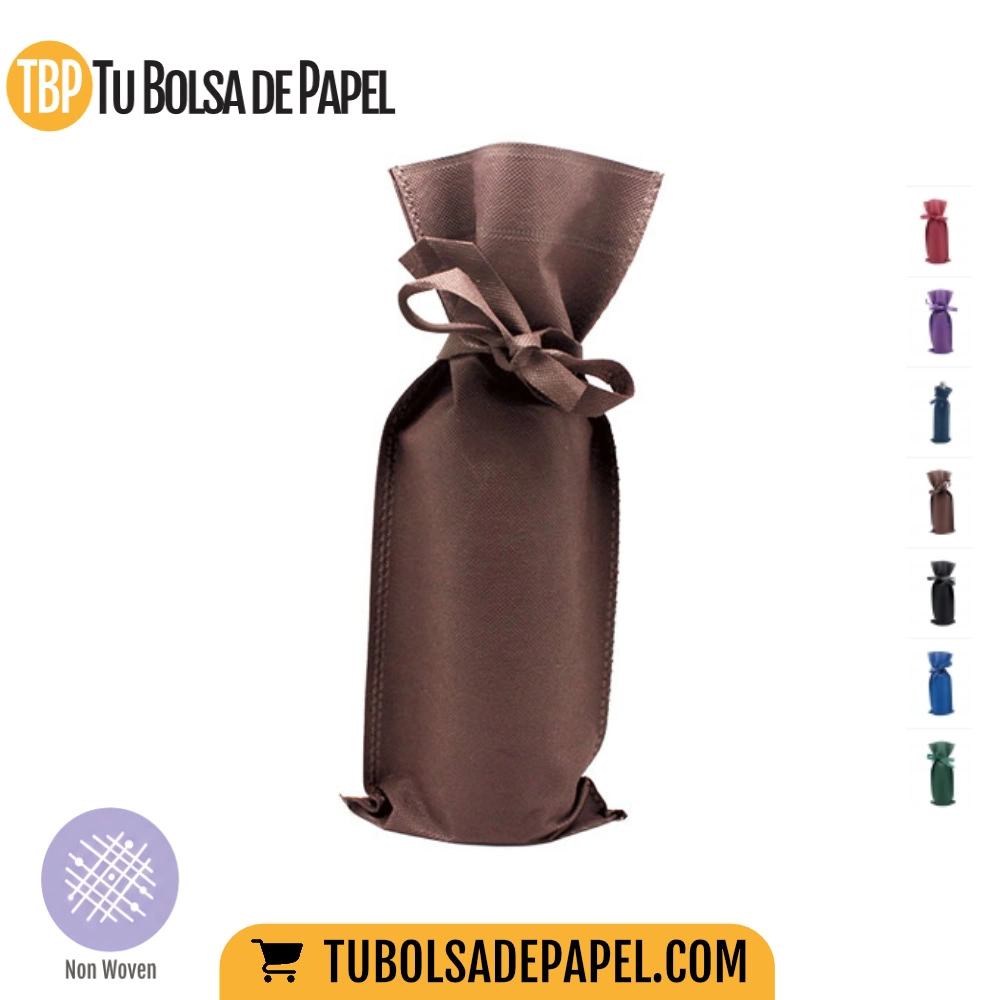 Bolsa para botellas marrón