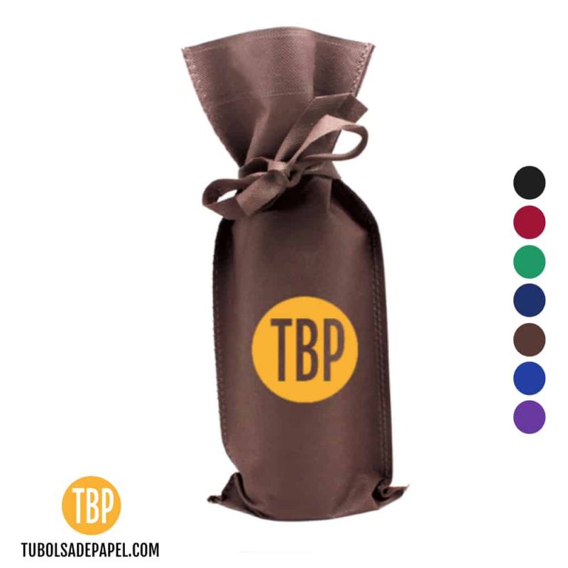 Bolsa para botellas marrón personalizada