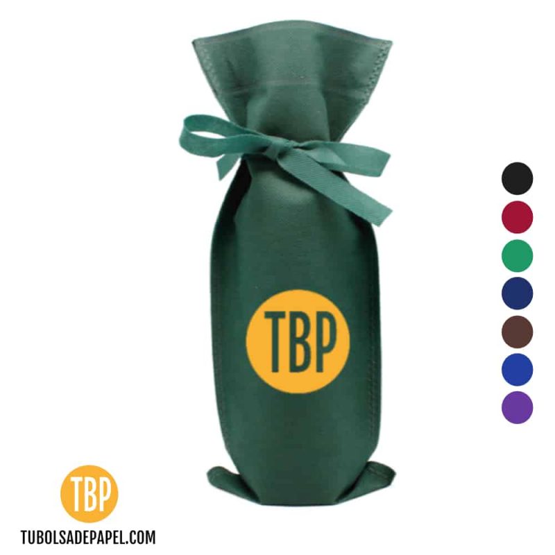 Bolsa para botellas verde personalizada