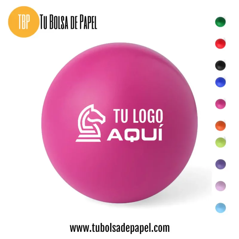 Bola antiestrés Fucsia Personalizada