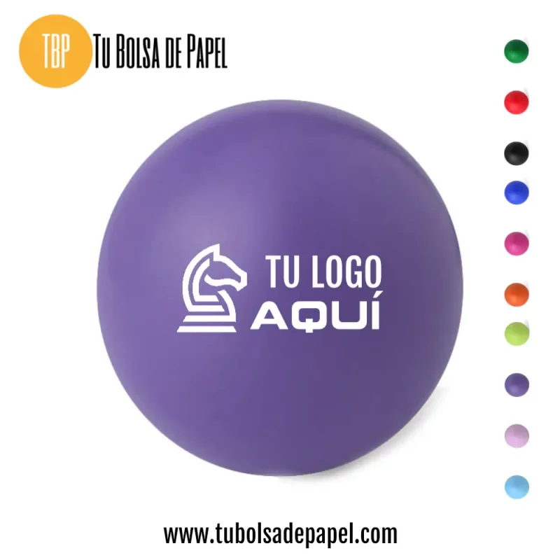 Bola antiestrés Morada Personalizada