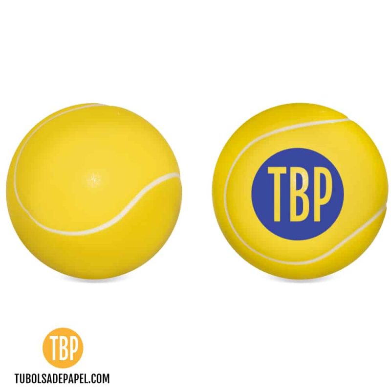 Bola antiestres tenis personalizada amarilla