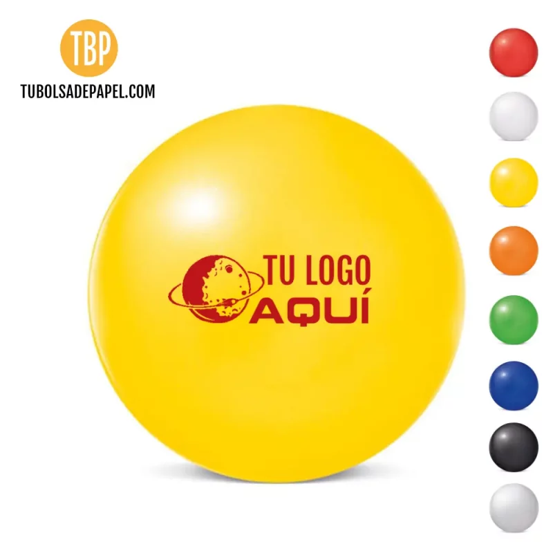 Pelotas antiestrés amarillas personalizadas