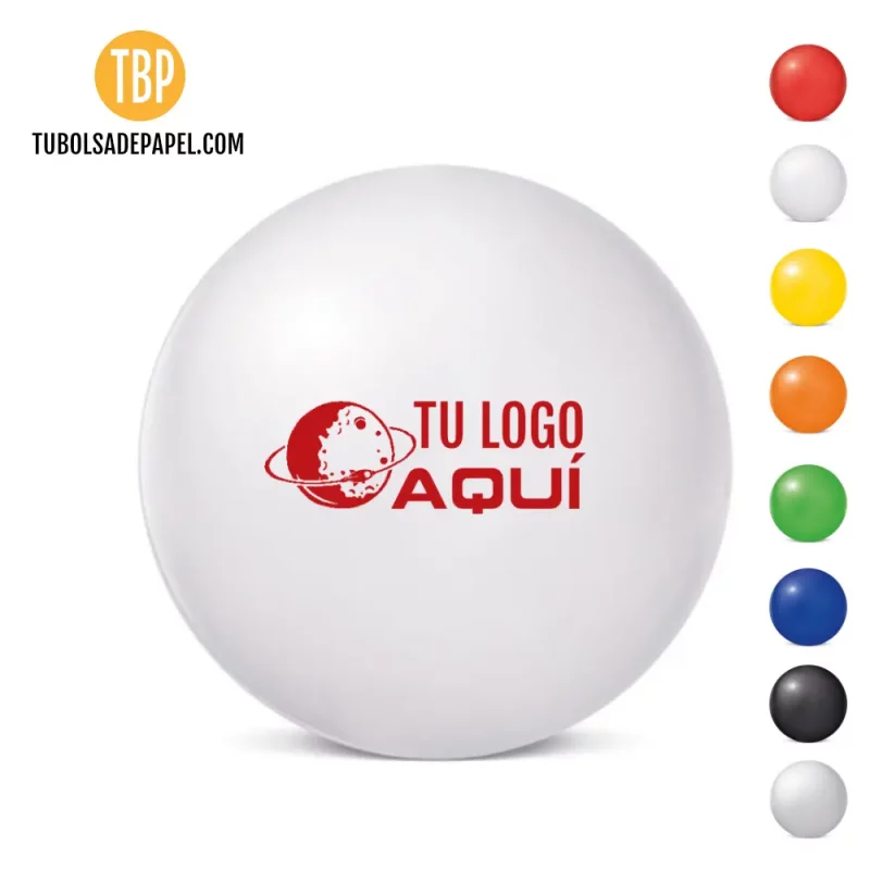 Pelotas antiestrés blancas personalizadas