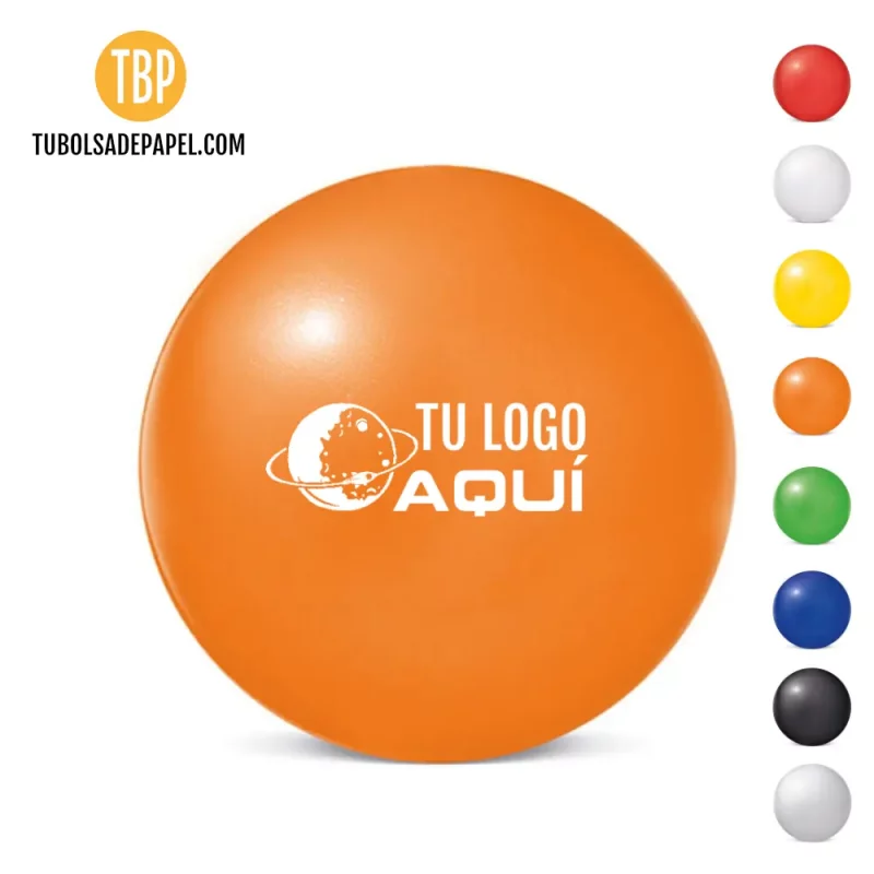 Pelotas antiestrés naranjas personalizadas