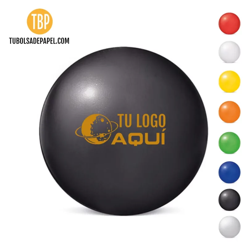 Pelotas antiestrés negras personalizadas