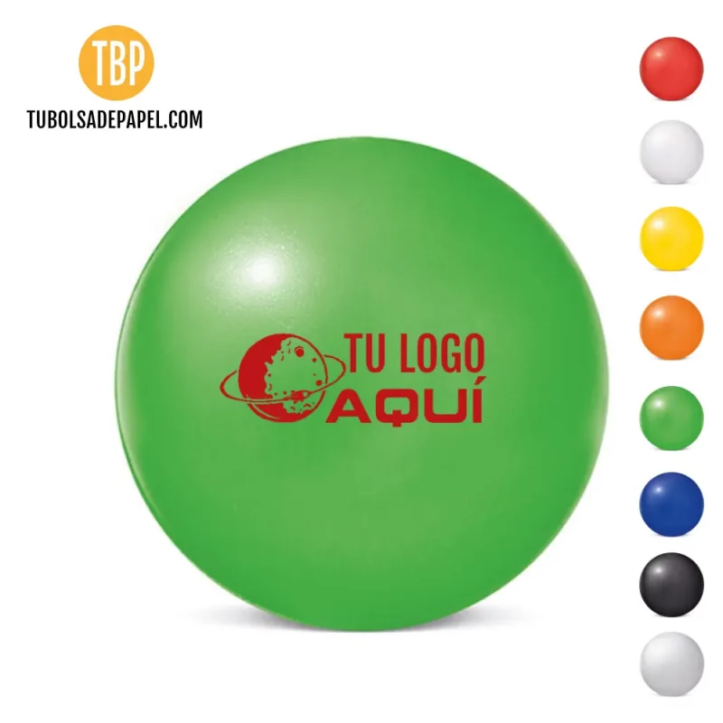 Pelotas antiestrés verdes personalizadas