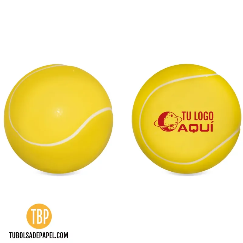 Bola antiestres tenis personalizada amarilla