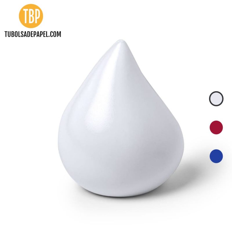 Pelota antiestrés gota blanca