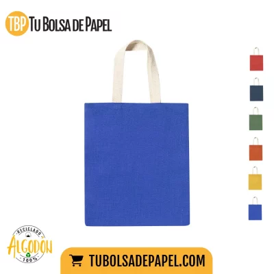 Bolsas de algodón y yute azul