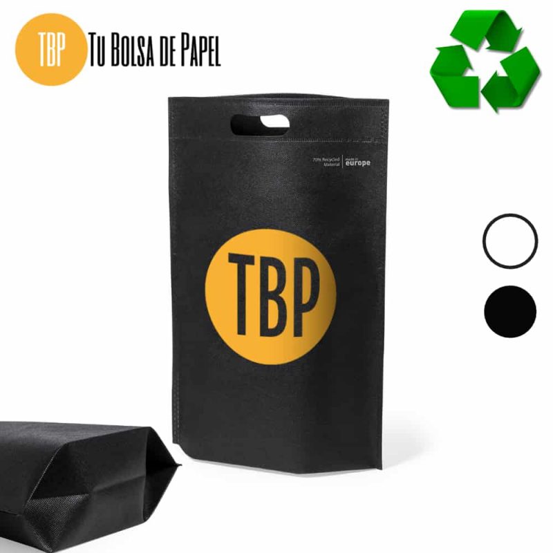 Bolsa de tela reutilizables negra personalizada