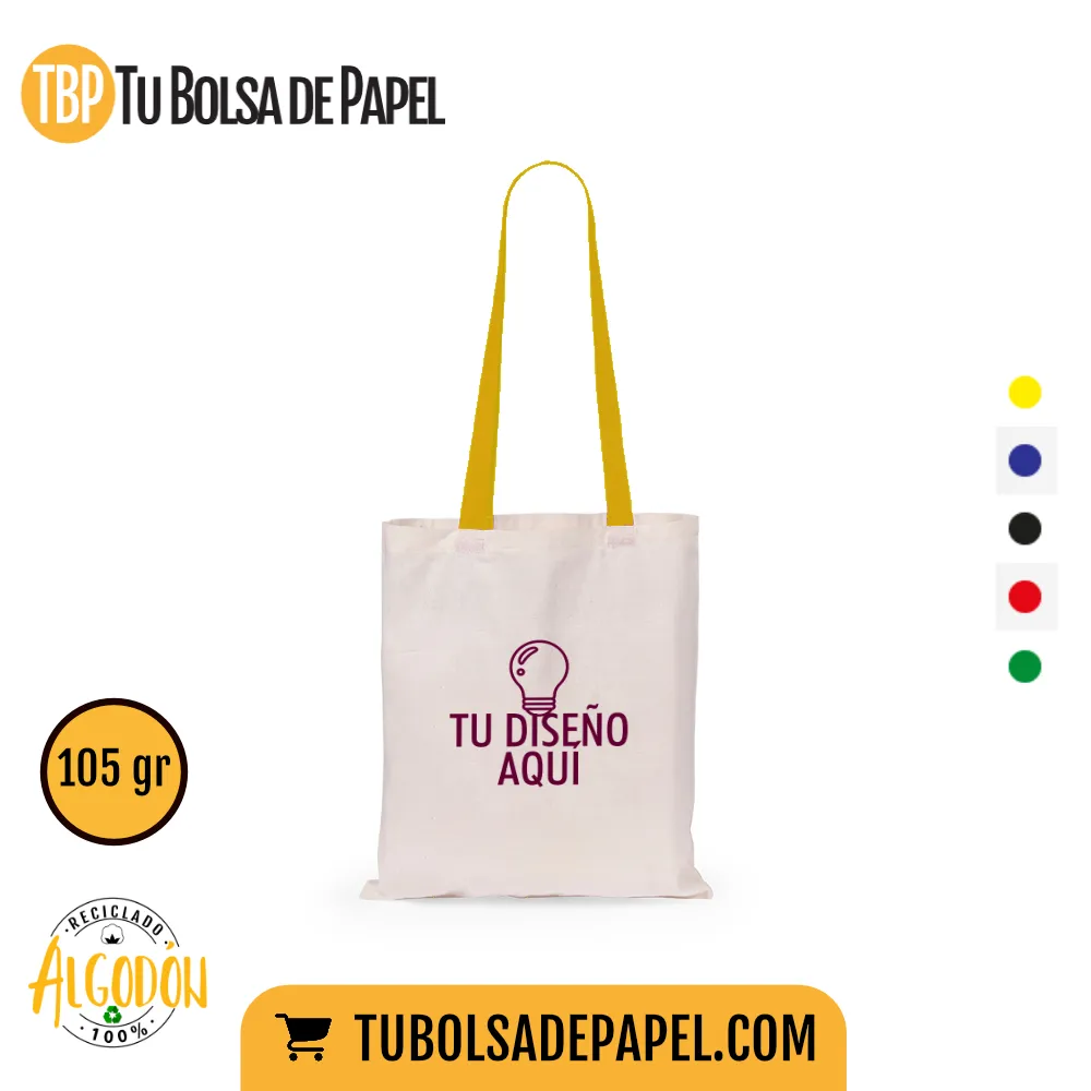 Bolsas de tela con el asa larga de colores