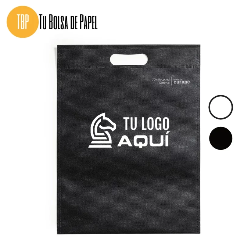 Bolsas de tela reutilizables negras personalizadas