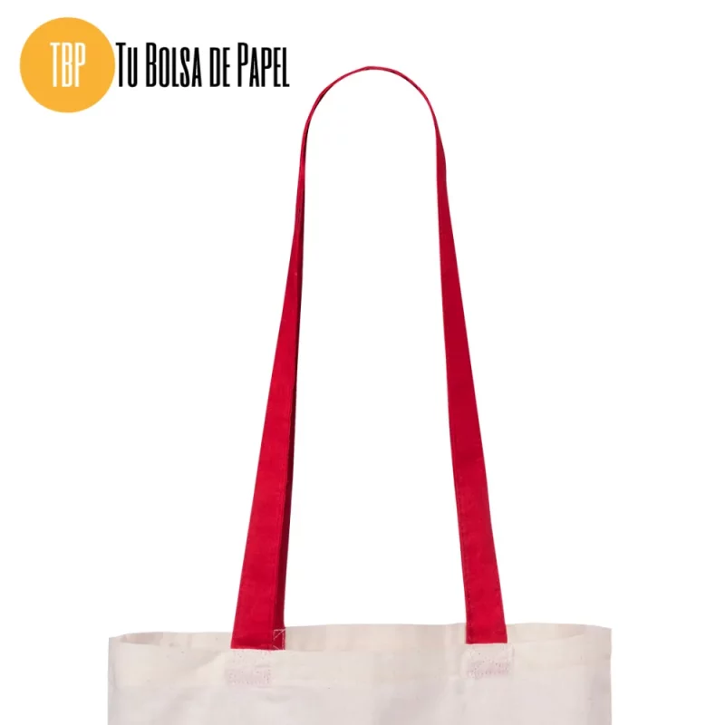 Bolsas de tela con el asa roja