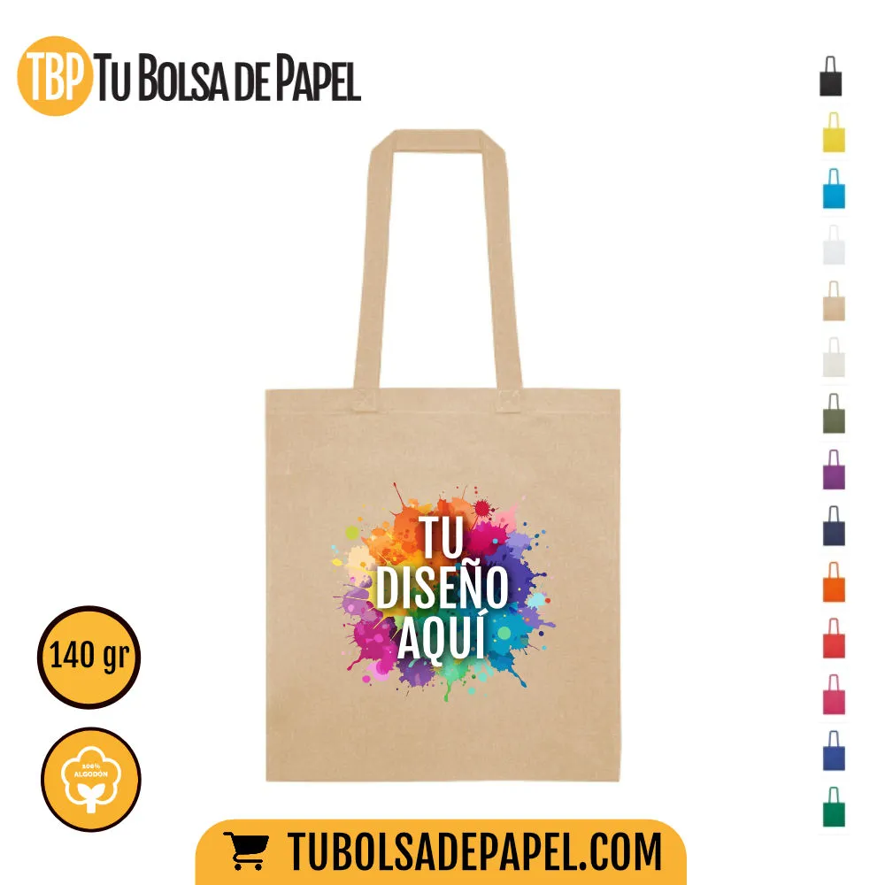 Bolsas de tela algodón Natural camel - personalizada todo color