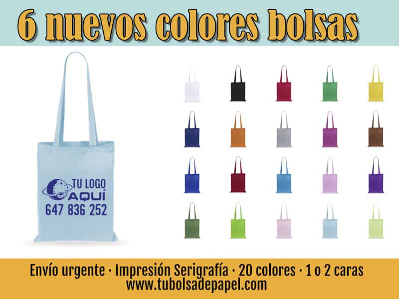 6 colores nuevos para las bolsas de tela