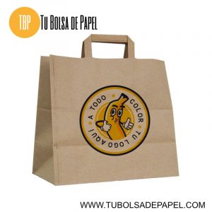 Bolsa de papel Kraft personalizada a todo color