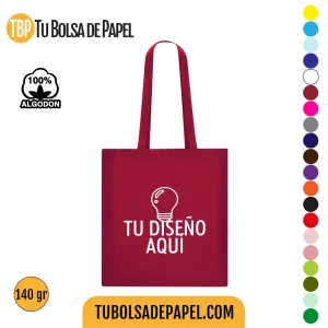 Bolsas de Algodón para tiendas - Burdeos Personalizadas