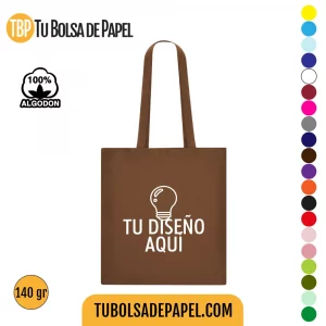 Bolsas de Algodón para tiendas - Marrones Personalizadas