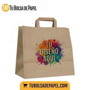 Bolsa de papel Kraft personalizada a todo color