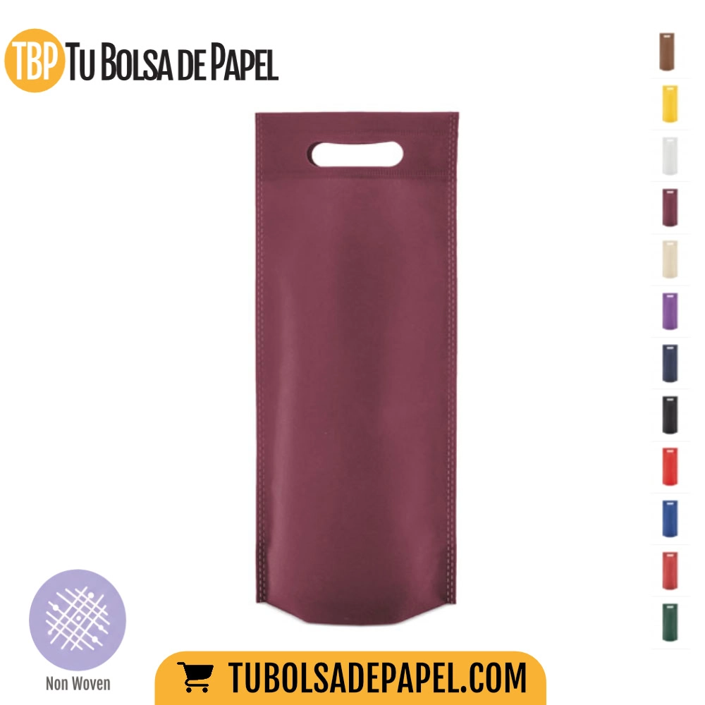 Bolsa Botellas Non Woven - Burdeos