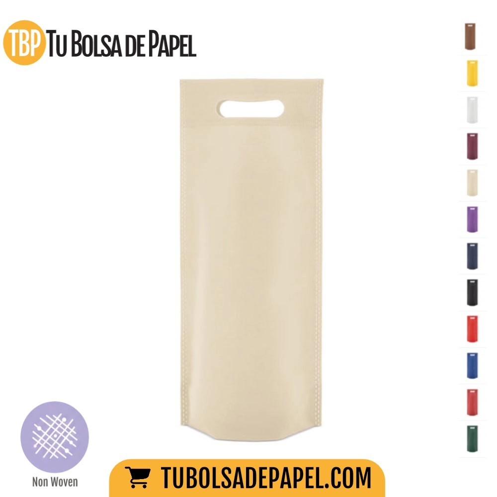 Bolsa Botellas Non Woven - Beige