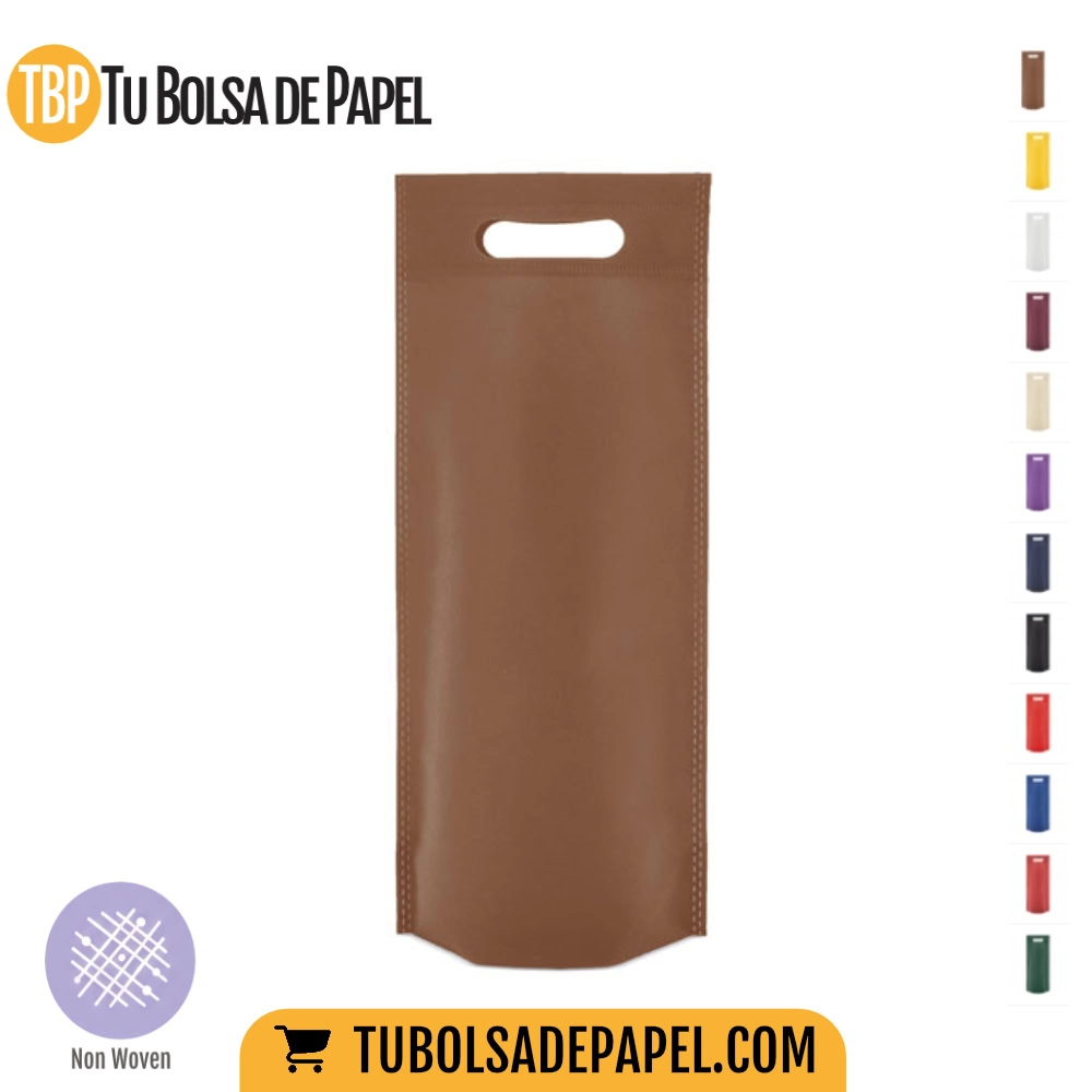 Bolsa Botellas Non Woven - Marrón
