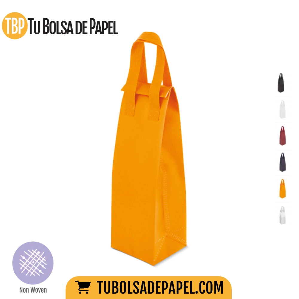 Bolsa térmica non-woven para botella - Naranja