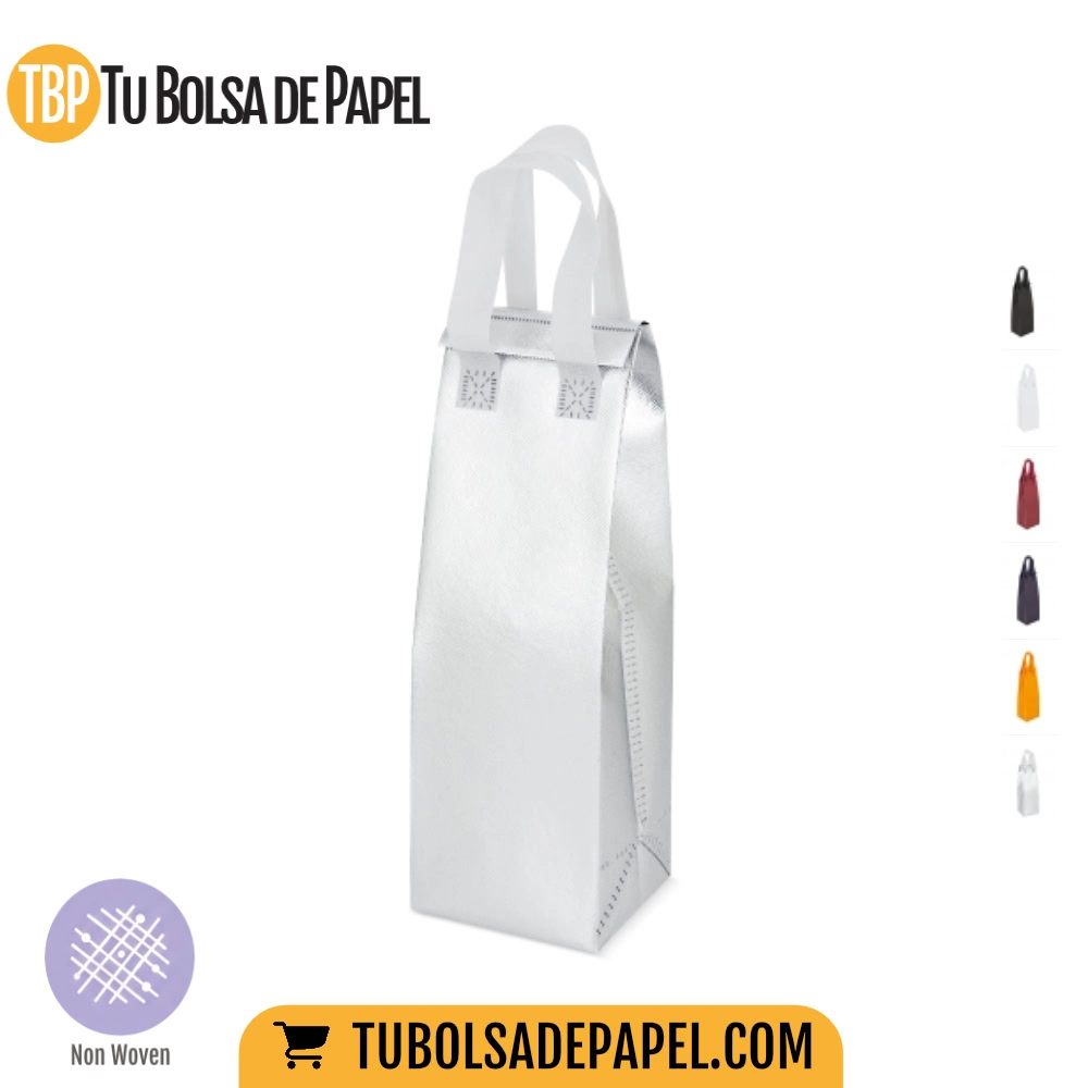 Bolsa térmica para botella vino - plata