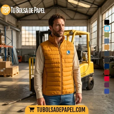 Chaleco hombre acolchado sin mangas personalizado