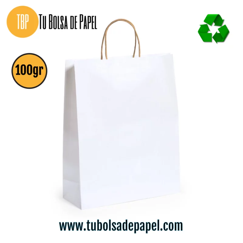 Bolsas de papel blancas - medianas