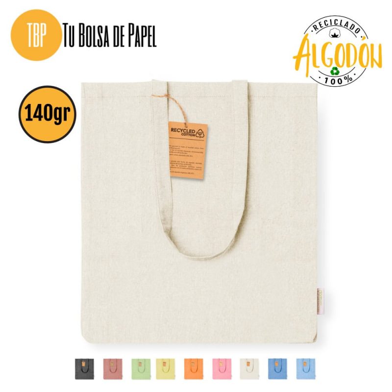 Bolsas de tela Natural con fuelle - Algodón 140 gr