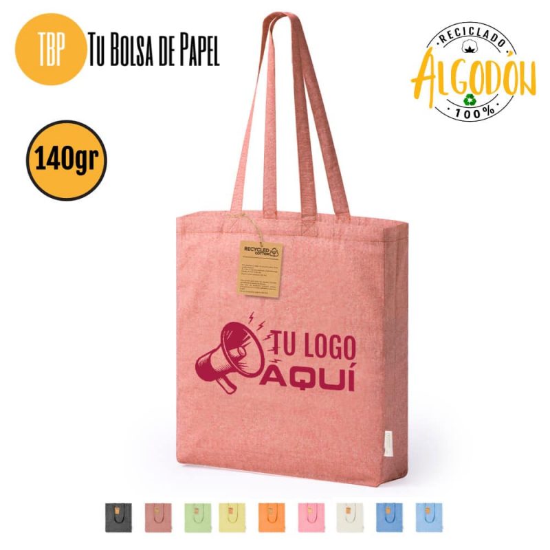 Bolsas de tela personalizada con fuelle - Algodón 140 gr