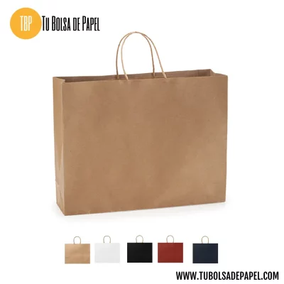 Bolsa de papel apaisada kraft