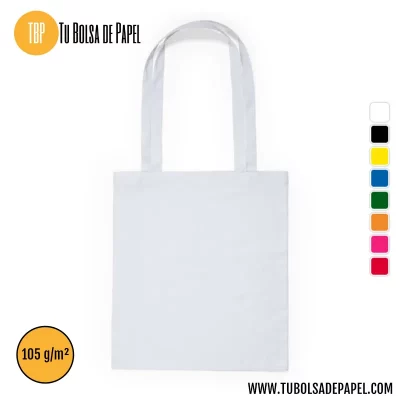 Bolsa de tela algodón 105 gr blanca