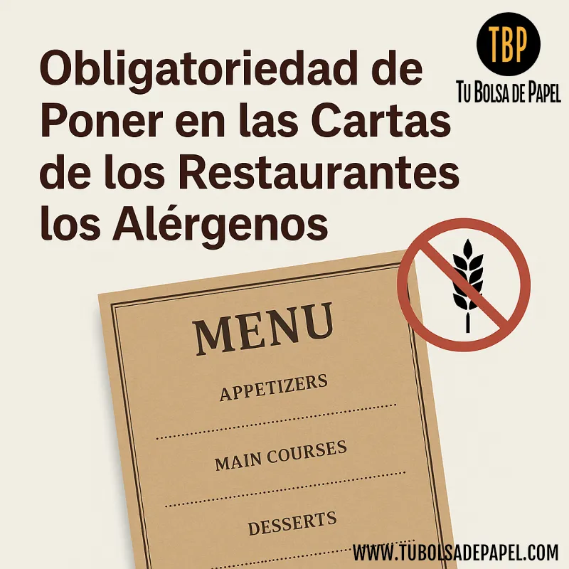 Obligatoriedad de poner en las cartas de los restaurantes los alérgenos