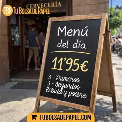 Caballete de Madera con Pizarra a Doble Cara