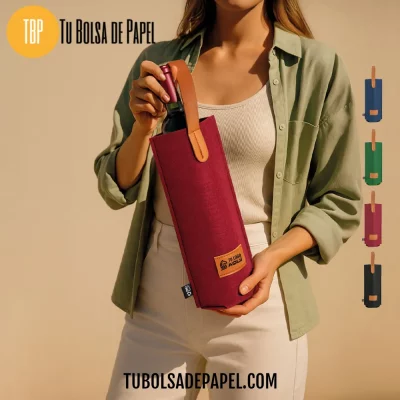 Bolsa de fieltro para botellas de vino