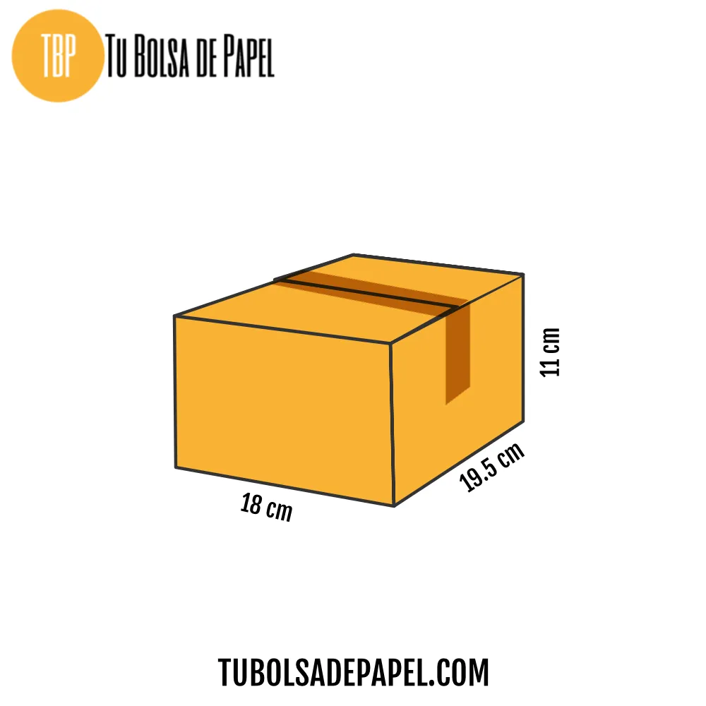 Caja de cartón impresas a todo color 18x195x11 - medidas