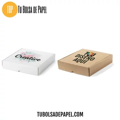 Caja ecommerce personalizada 21x25x5 cm – Blanca o Kraft