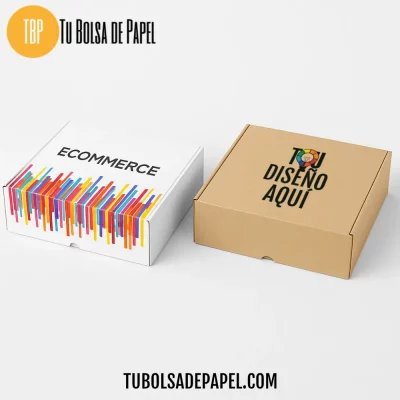 Caja ecommerce personalizada 30×26×9 cm – Blanca o Kraft