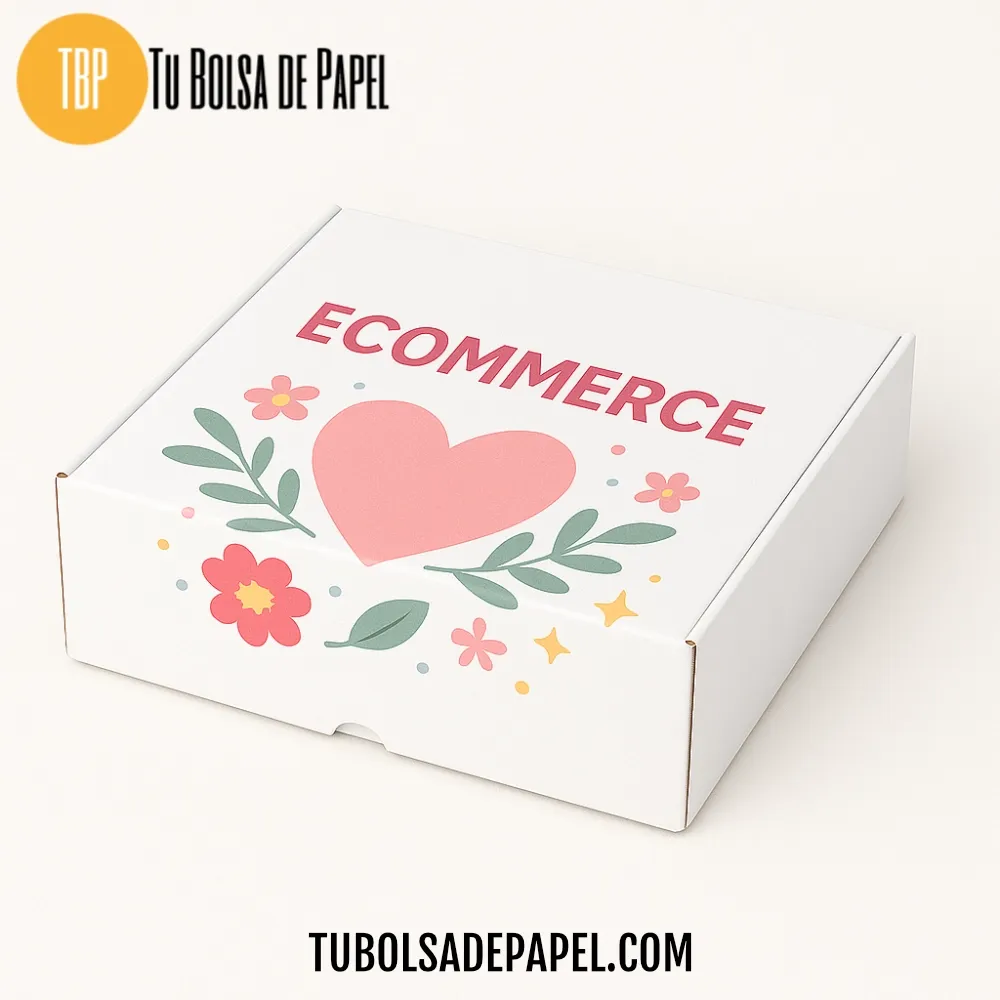 Caja ecommerce personalizada 30×26×9 cm – Blanca