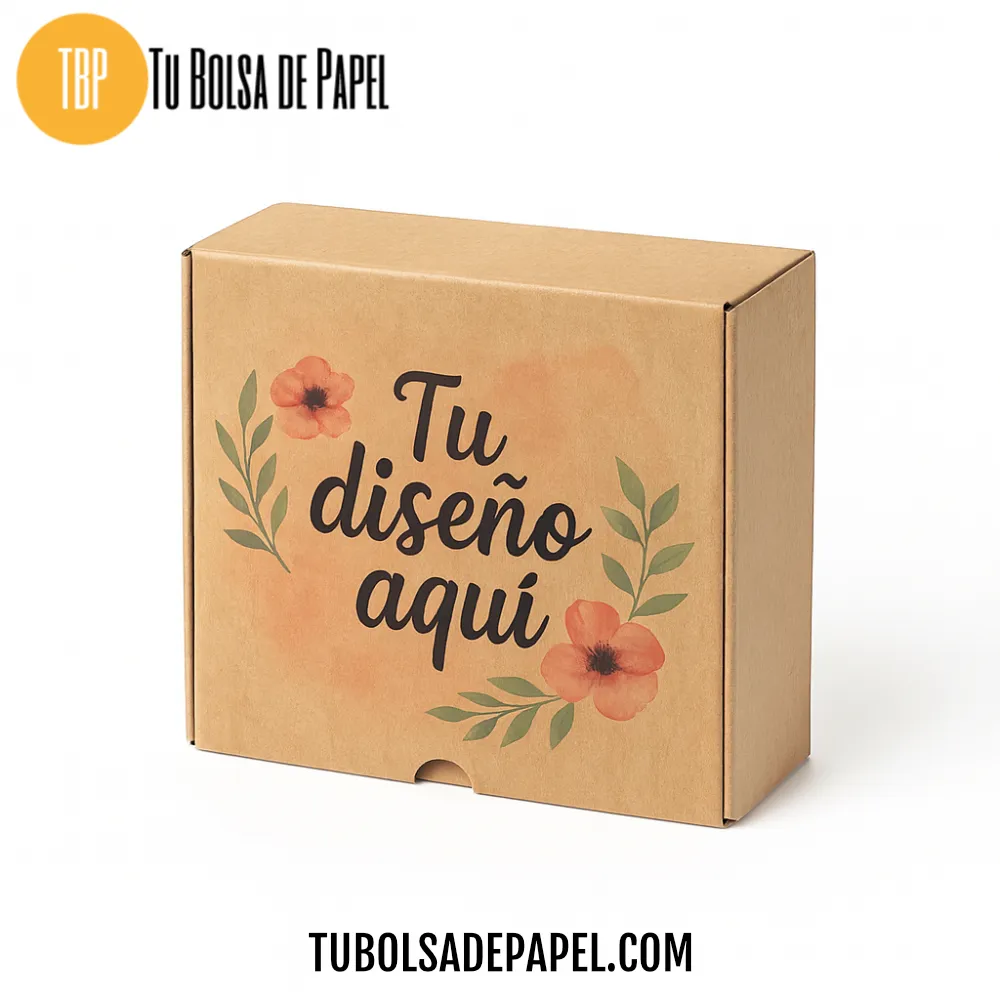 Cajas ecommerce personalizadas 160x150x85 mm – Kraft