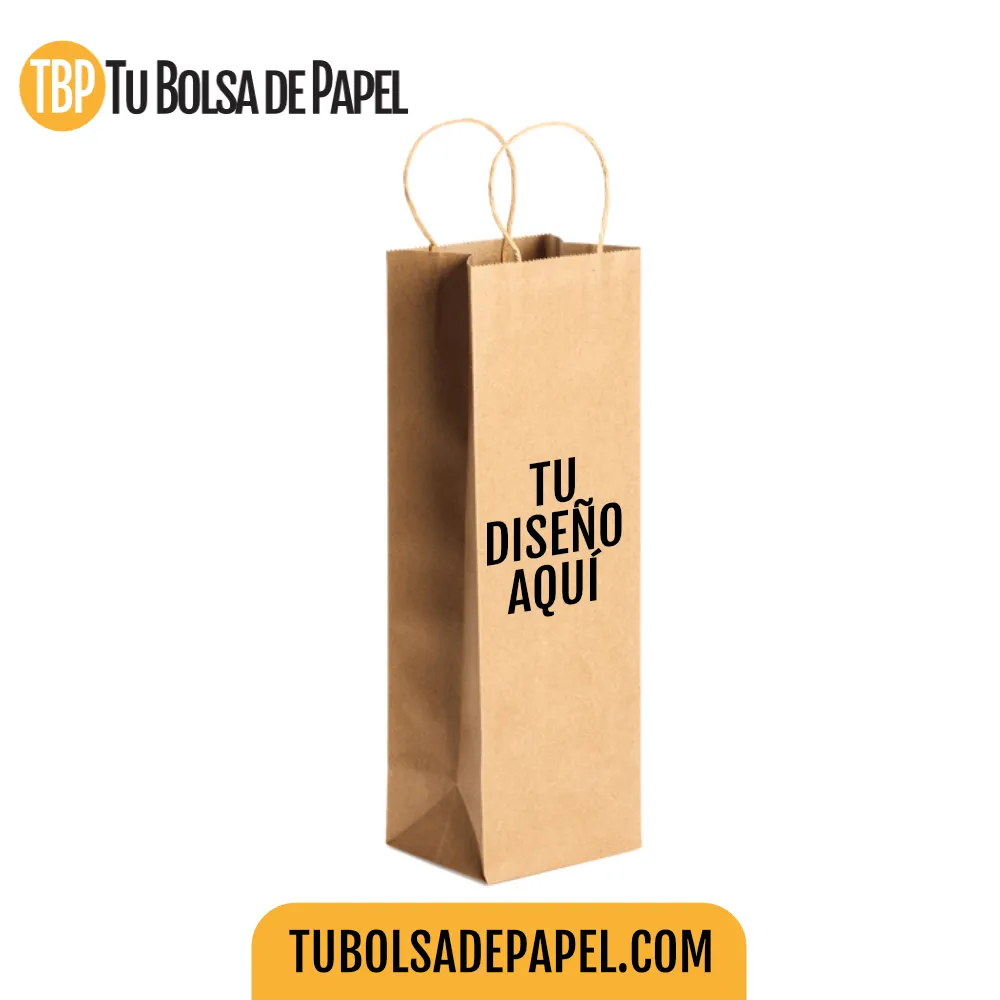 Bolsas Papel Kraft para Botellas - Personalizadas