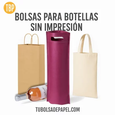 Bolsas para botellas sin impresión