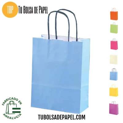 Bolsas de papel verjurado Celeste