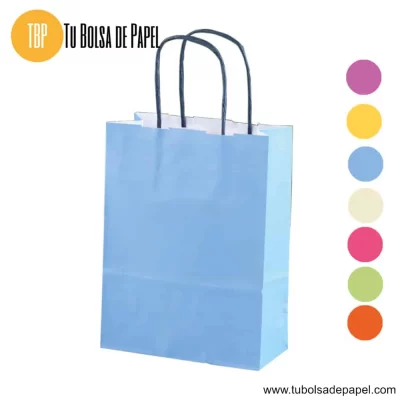 Bolsas de papel verjurado Celeste