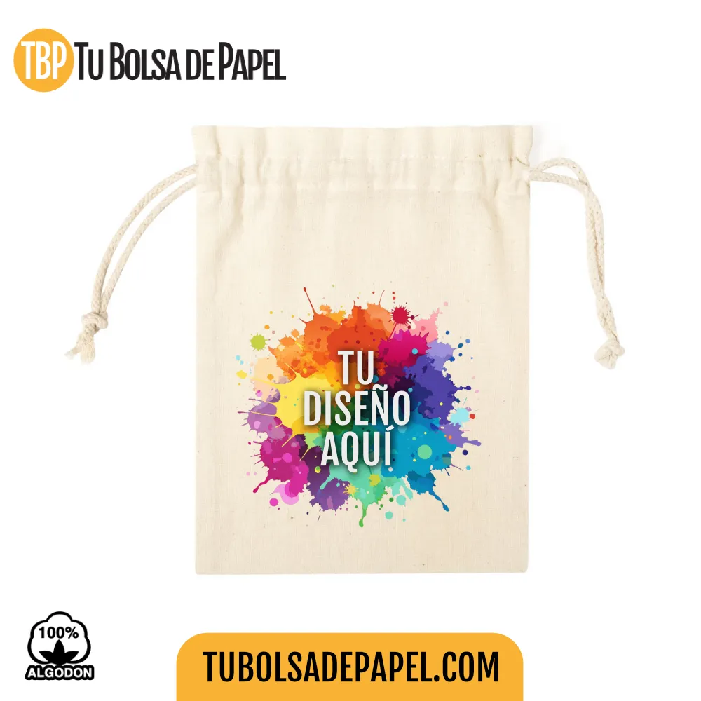 Bolsas de algodón cordón personalizadas - Imagen 3