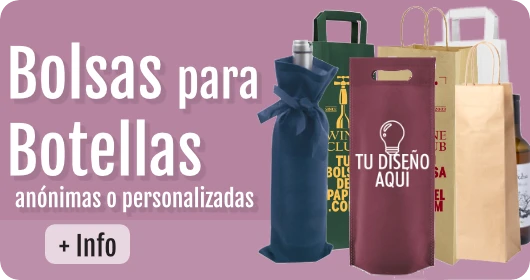 Bolsas para botellas anónimas o impresas